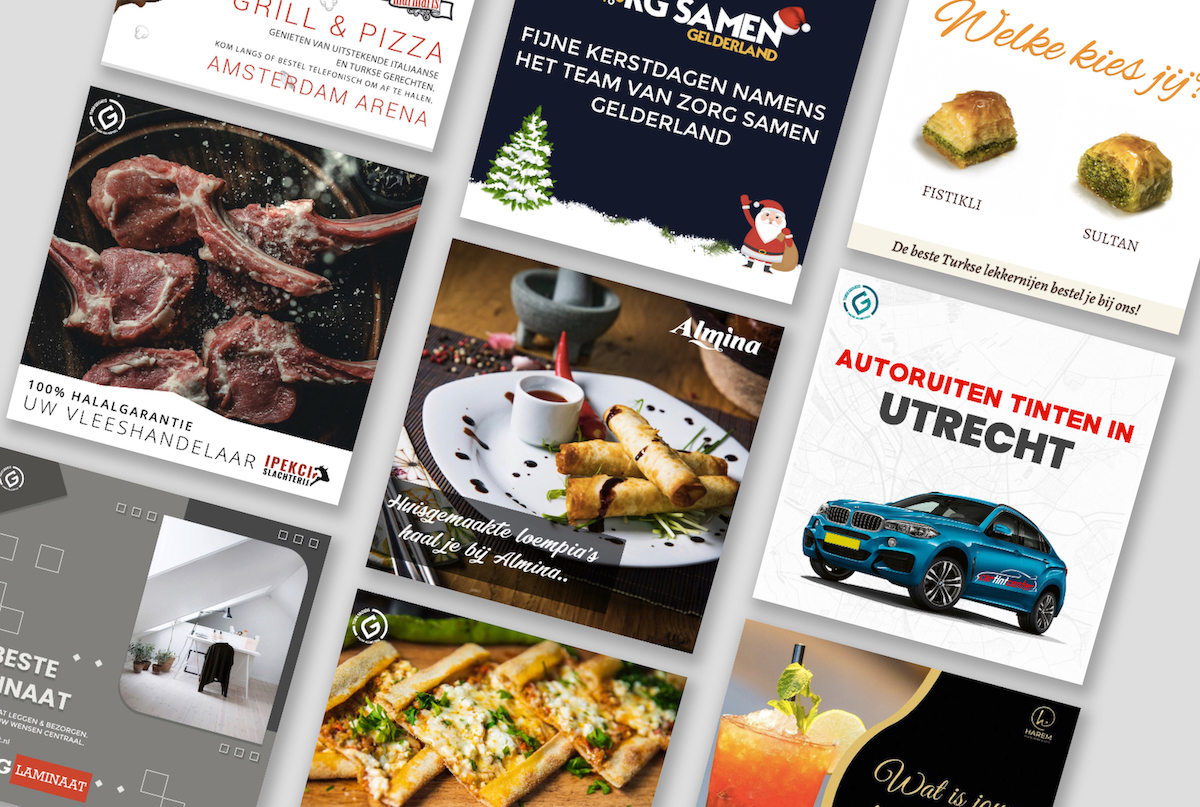 Social media post designs Turksegids